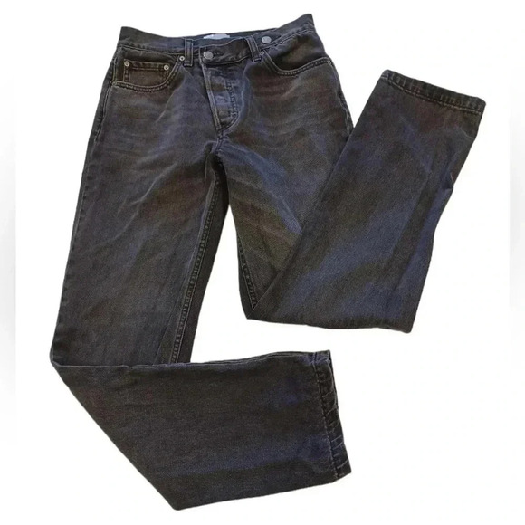 Free People Boyish MIdnight Cowboy Straight Leg Black Jeans Size 27 - Picture 8 of 14